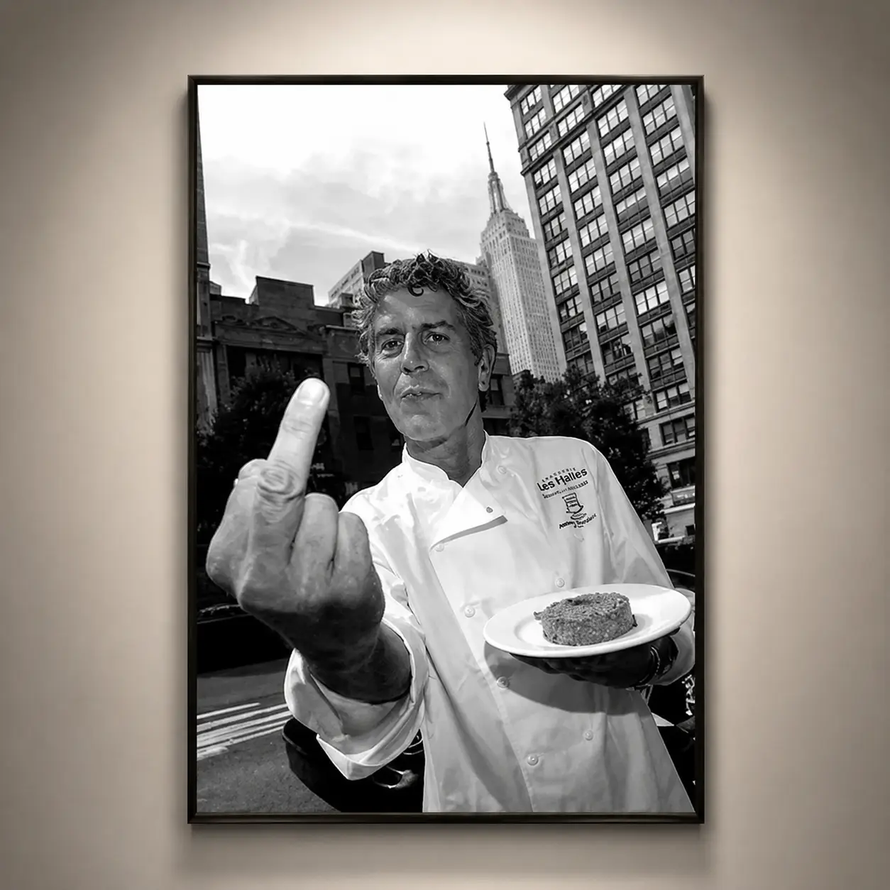 Anthony Bourdain Wall Art Canvas Poster, Modern Home Decor Print, Aesthetic Living Room Bedroom Decoration, Office Bathroom Wall Artwork, Kitchen Style Interior Decor, Family Home Accent, Inspirational Portrait Print