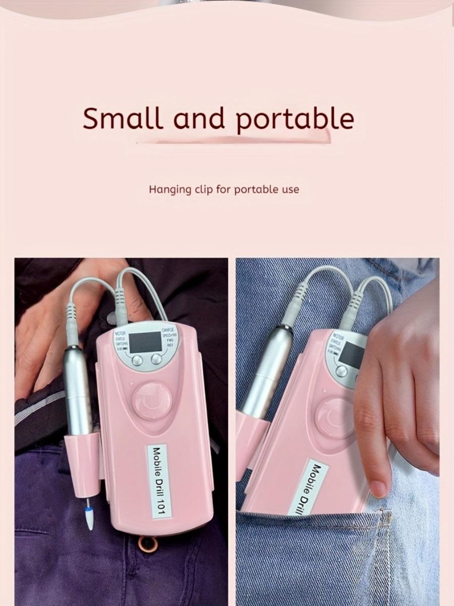 24pcs Grinding Heads & Sanding Rings Set | Professional Electric Nail Drill 30000RPM | Portable USB Rechargeable Salon Grade Nail Kit for Acrylic & Gel Nails | Ideal Nail Art Tool for Home & Salon Use