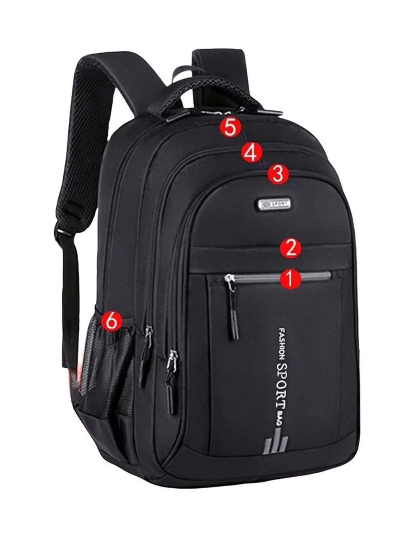 Men's Backpack, Casual Commuter Style, Multi-Layer Large Capacity, Side Mesh Pockets, Breathable Straps, Laptop Compatible, Student Bag, Short Trip Backpack