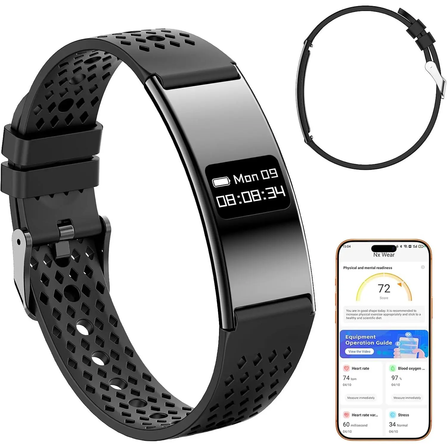 Smart Fitness Tracker Bracelet for Women & Men with Sleep Monitoring| 24/7 Heart Rate & Blood Oxygen Monitor, Activity Tracker with 7-Day Battery, Step Counter, Fitness Watch for Android & iPhone