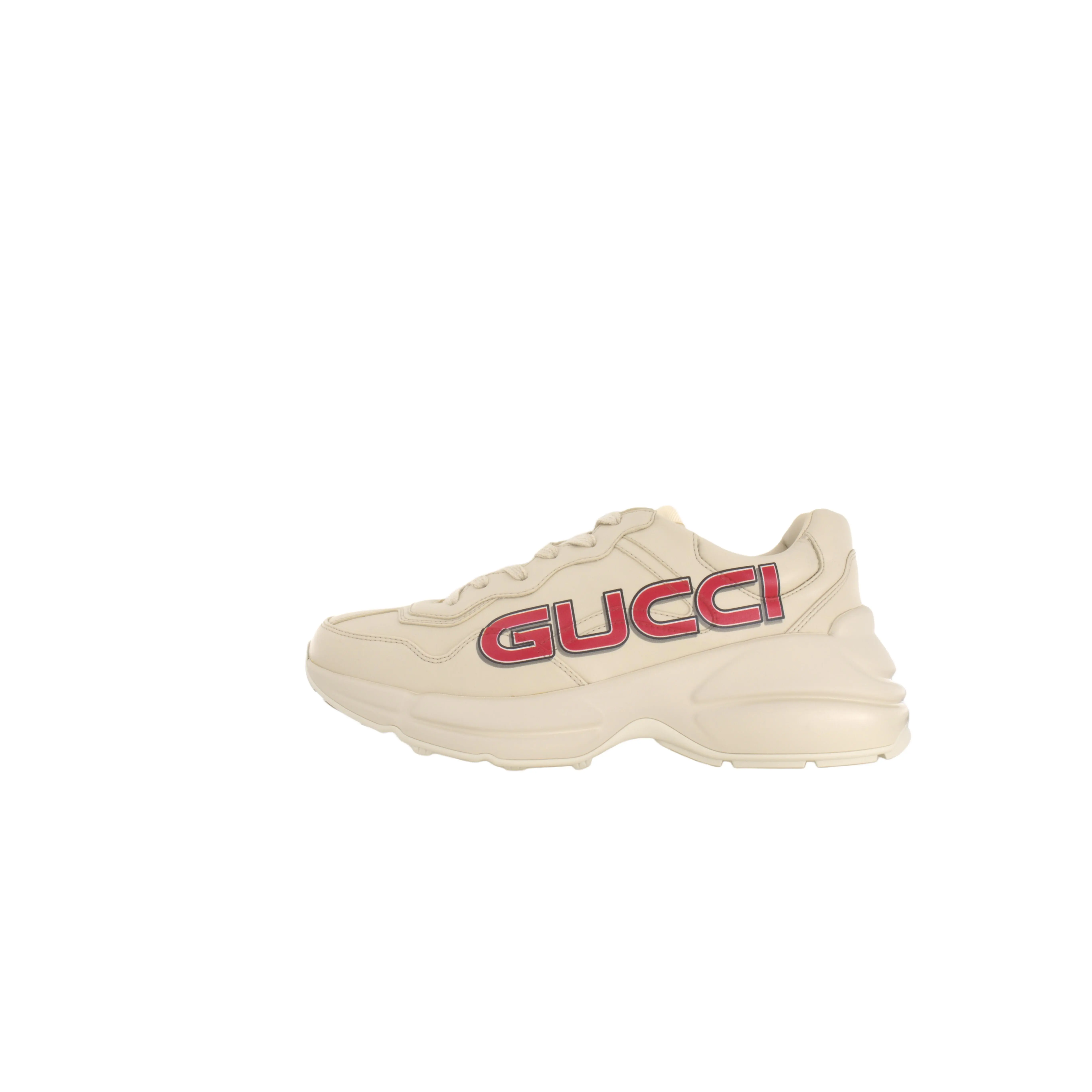 GUCCI Rhyton Men's Beige Closed-Toe Lace-Up Low-Top Casual Footwear Trainers - House White Official Shoes with Verifiable Maison Mihara Credentials & Global Authentication Support