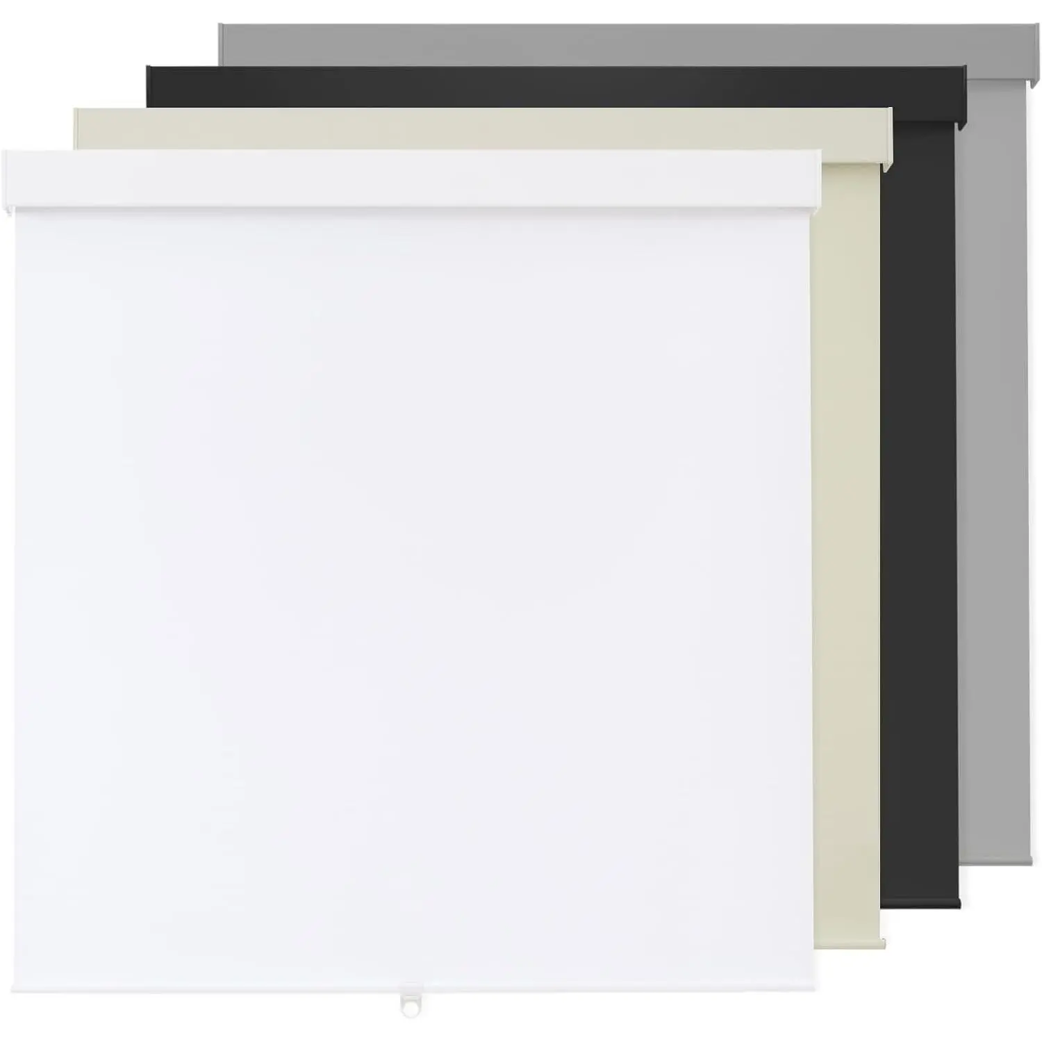 100% Blackout Roller Shades Cordless Blinds for Indoor Windows,Free-Stop Window Shades Pull Down,Thermal Insulated Fabric UV Protection,Blackout Window Guard Blinds for Home,Office,White,34" W x 72" H