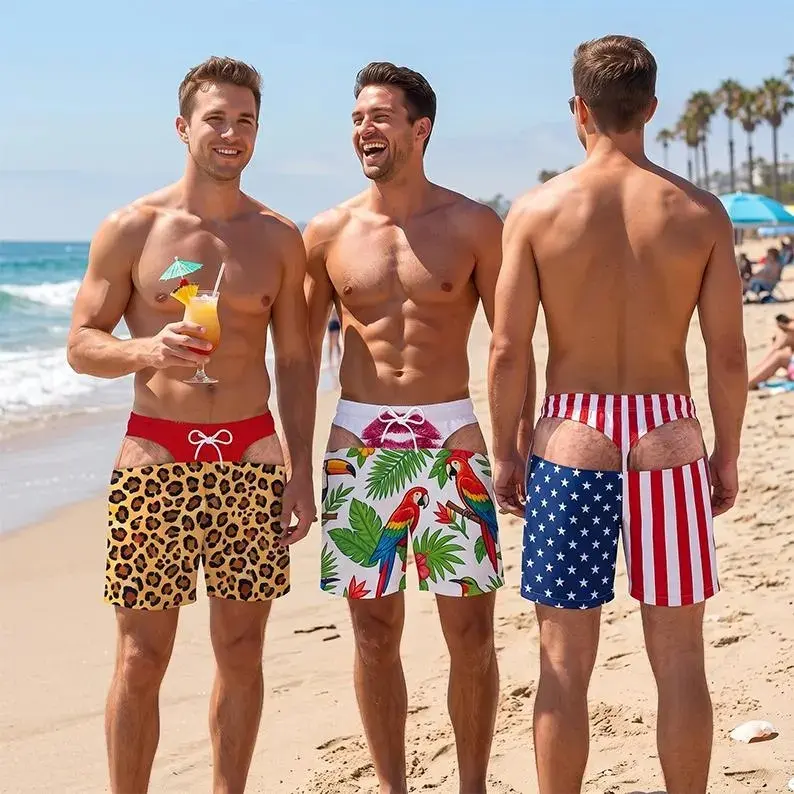Custom Funny Men’s Swim Trunks, Custom Fake Underwear Beach Shorts, Wide Load Birthday Gag Gift For Him, Summer Gag Gift For Men, Summer Vacation,Custom Gift for Men Husband Dad,Camping Trip Wear # FunnySwimShorts # CampingBeachShorts # CampingGiftForMen