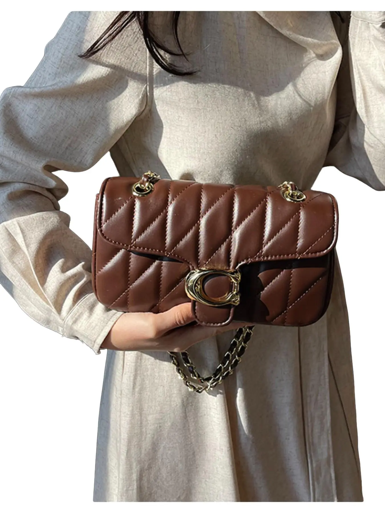 Women's Embroidered Chain Handbag Crossbody Bag, Fashion Design for Daily Use, Perfect Accessory for Trendsetters