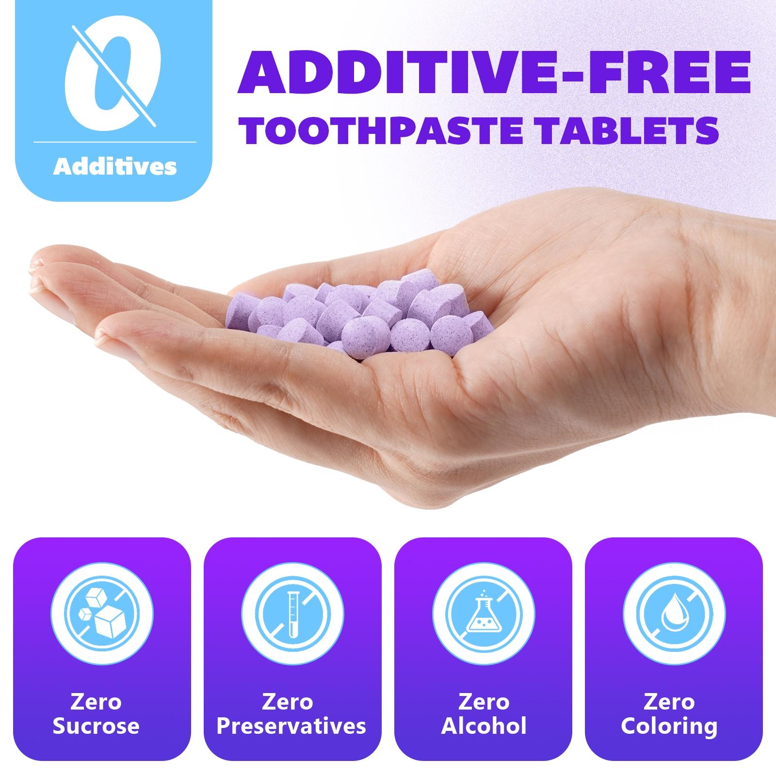 Ikzee Toothpaste Tablets Pack of 70, Oral Hygiene Travel Size, Ideal for Camping School Office Use, Compact Dental Care Solution