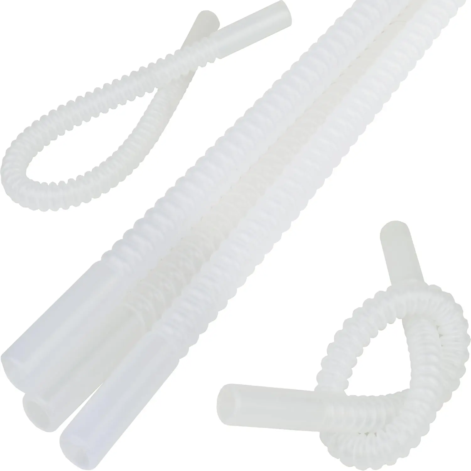 Bendable Straws - 11 inch Long Flexible Straws - Bendy Drinking Straw  - 5 Pack