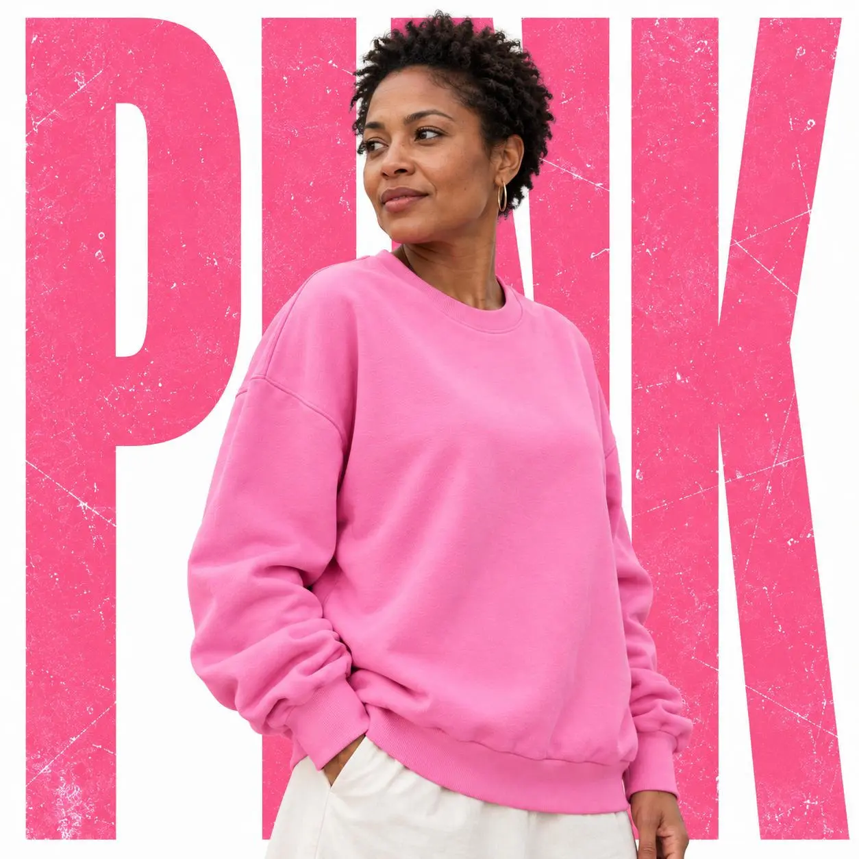 Women's Oversized Crewneck Sweatshirt - Basic Solid Color Style Comfy Basics, Long Baggy Stretchy Long Sleeve Pullover with Dropped Shoulders, Ribbed Cuffs, Hem, Relaxed Fit Casual Top for Fall Winter Layering, Lounging