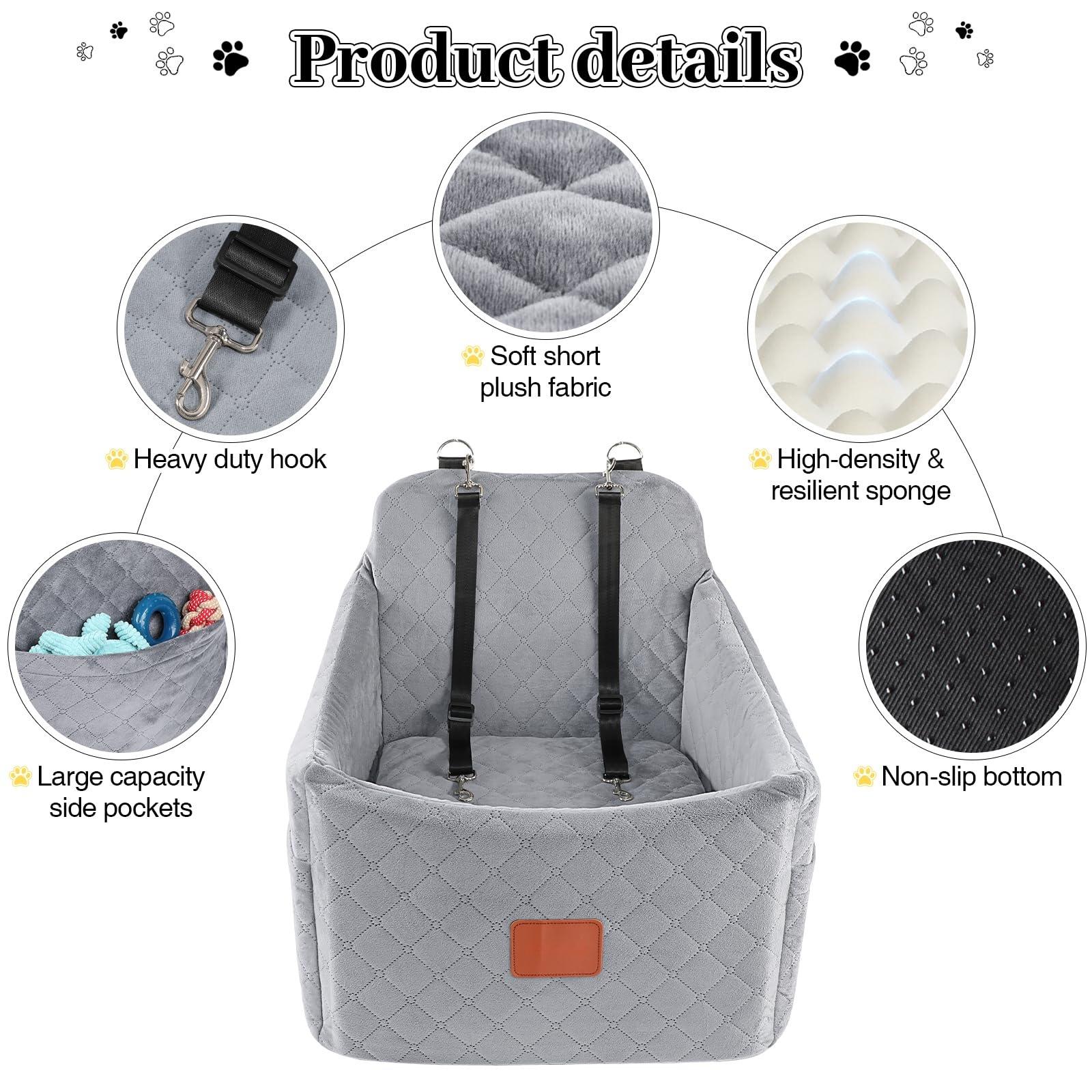 Cross-border best-selling pet car seat, detachable and washable, suitable for all seasons, co-pilot seat for small dogs with elevated bottom