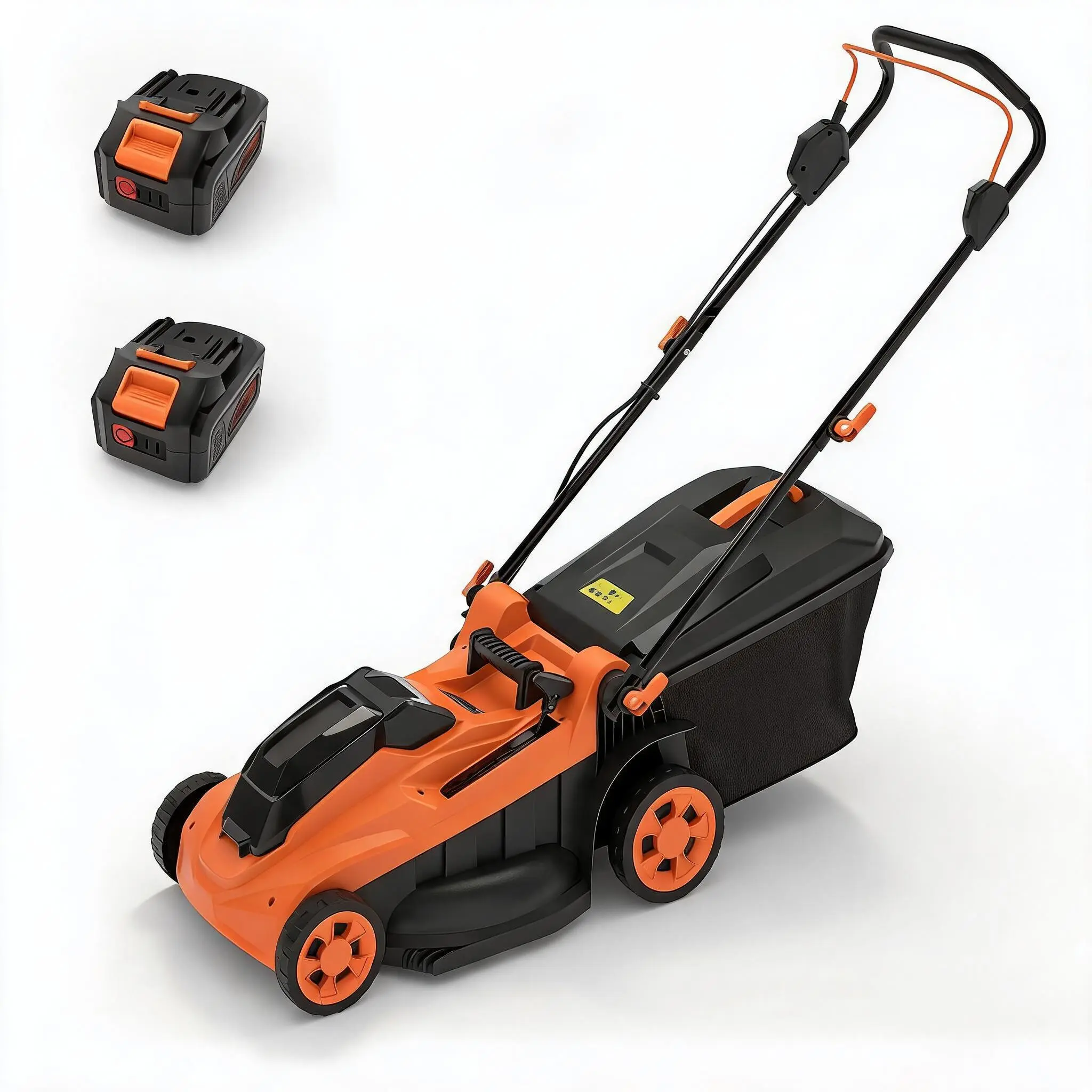 40V Cordless Lawn Mower, 17-Inch Battery Powered Push Lawn Mower with 6-Position Height Adjustment (0.98"–2.95"), 40L Grass Bag, Electric Lawn Mower