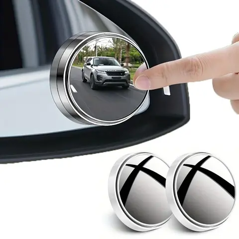 Car Rearview Mirror, 2 Counts 360 Degree Adjustable Blind Spot Mirror, Wide Angle Mirror, Automotive Car Exterior Accessories for Car Safety