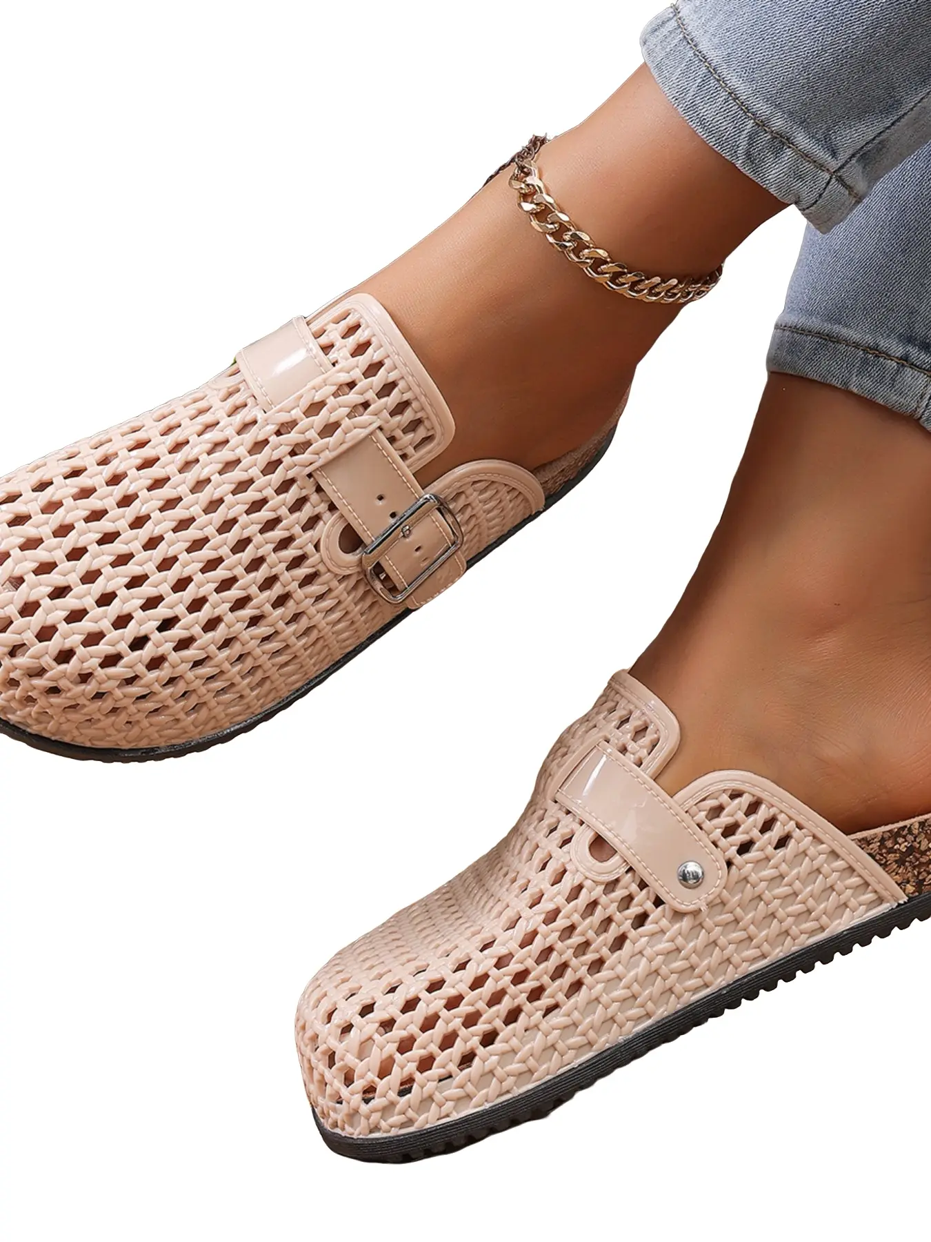 2026 New Hollow Out Mesh Slippers, Casual Home Slippers, Lightweight Breathable Non-Slip Home Commute Sandals, Women's Comfortable Summer Footwear