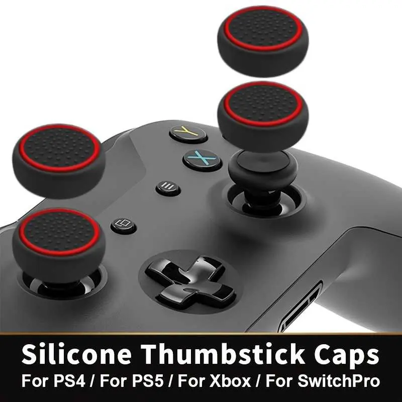 Joystick Caps, Joystick Cover, Thumb Grips for PS5, PS4, Xbox, Switchpro Controllers Anti-Sweat, Frosted Non-Pattern Design, Lightweight And Elastic Perfect Christmas Gift for Friends, Family, Children, Ideal for Gamers, Tech Enthusiasts
