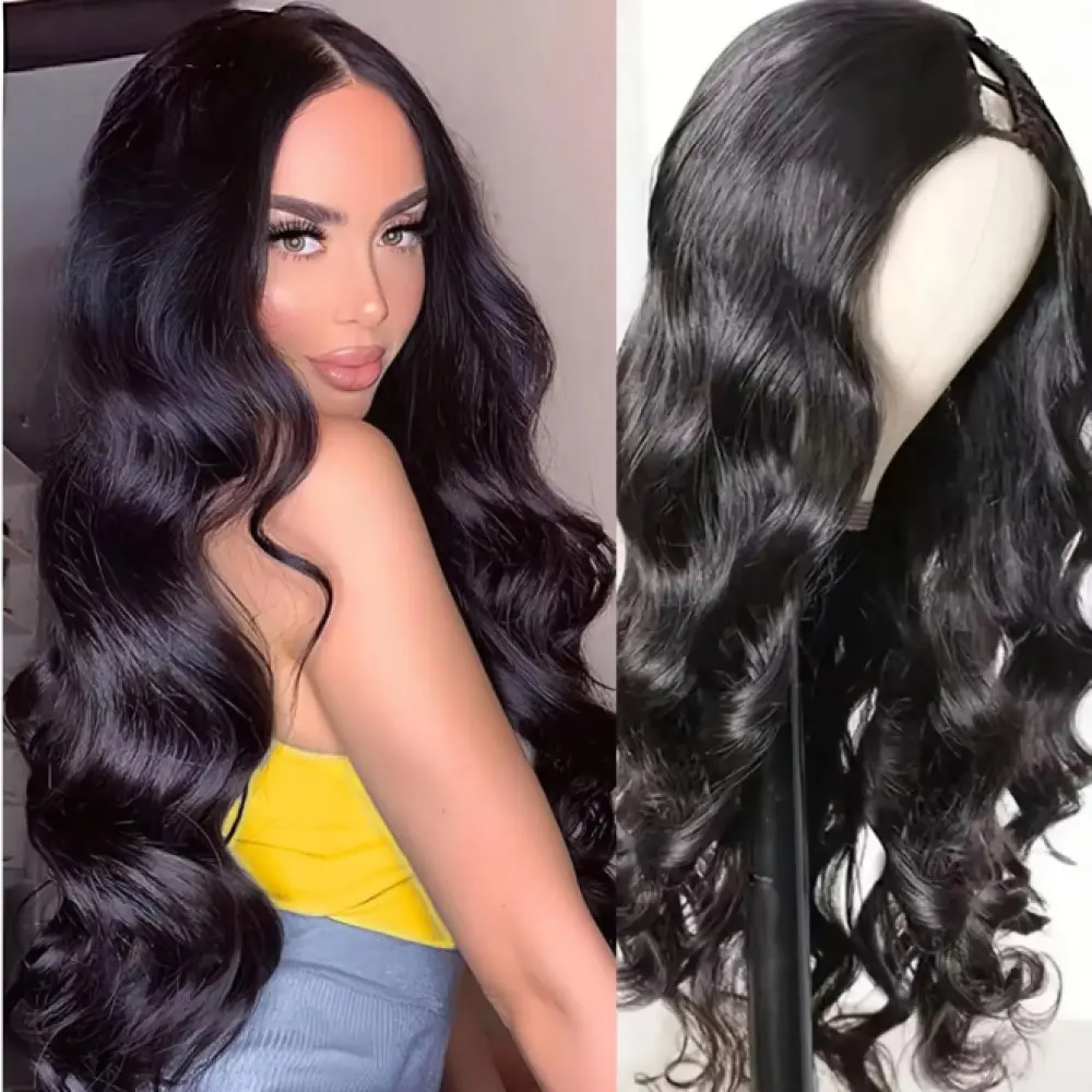 V Part Wig [NEW] Body Wave Human Hair No Leave Out Upgrade U Part Wigs Glueless Body Wave Human Hair Wig Natural Color For Black Women backtoschool
