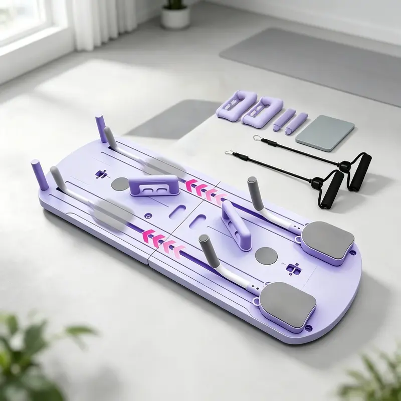 High-Quality 8-in-1 Abdominal and Push-Up Exercise Board - Essential Multifunctional Pilates Abdominal Trainer for Muscle Conditioning and Core Strengthening, Lightweight, Foldable and Efficient, a Must-Have for Home Gyms