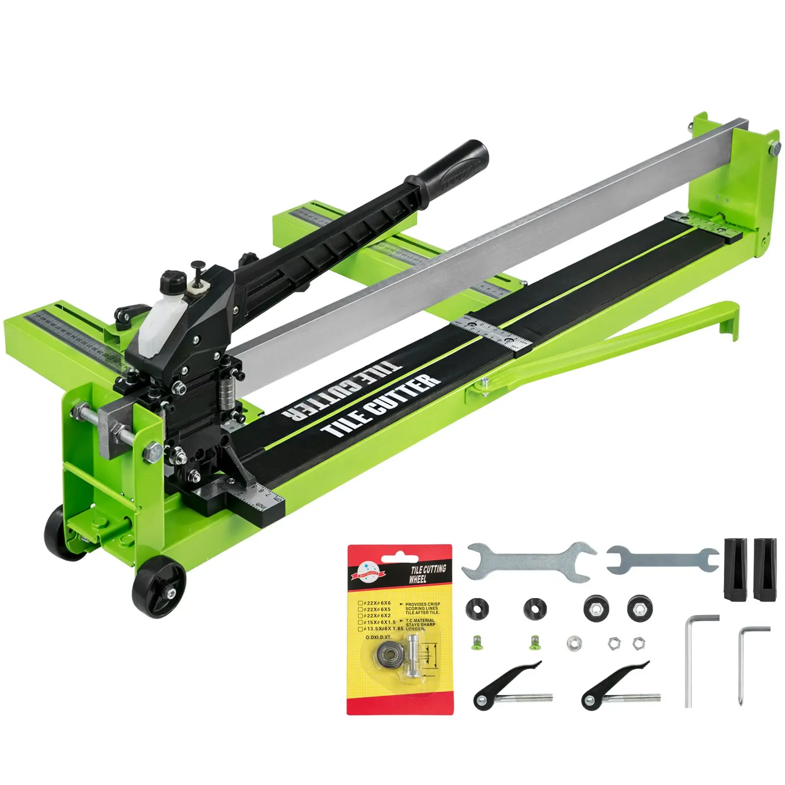 VEVOR Tile Cutter 31.5 Inch Manual Tile Cutter 1.4 Inch Tile Cutting Machine Ceramic Porcelain Tile Cutter with Laser Guide All-Steel Frame and Bonus Spare Cutter Wheels Tile Cutter Hand Tool