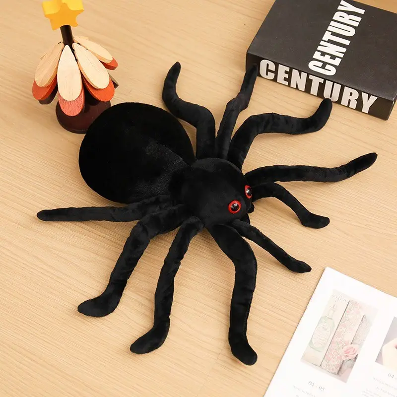 Realistic Spider Plush Toy Wolf Spider Doll Creative Ornament Halloween Decoration Gift, Unique Design for Festive Celebrations