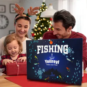 Fishing Advent Calendar 2026 – 24 Days of Lures & Tackle, Blue Gift Box with Hard Baits & Fishing Accessories, Perfect Gift for Anglers