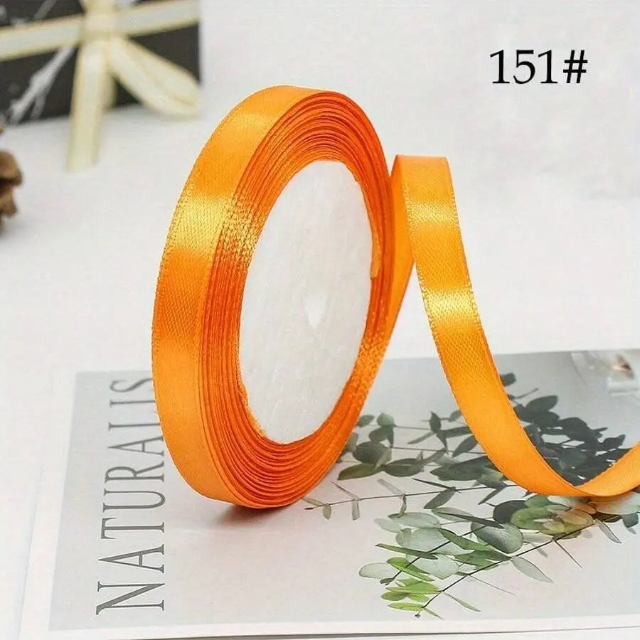 Colorful Satin Ribbon, 1cm Wide Decorative Ribbon for Gift Wrapping, Wedding Decoration, Cake Baking, Colorful Craft Supplies, Ribbon Design