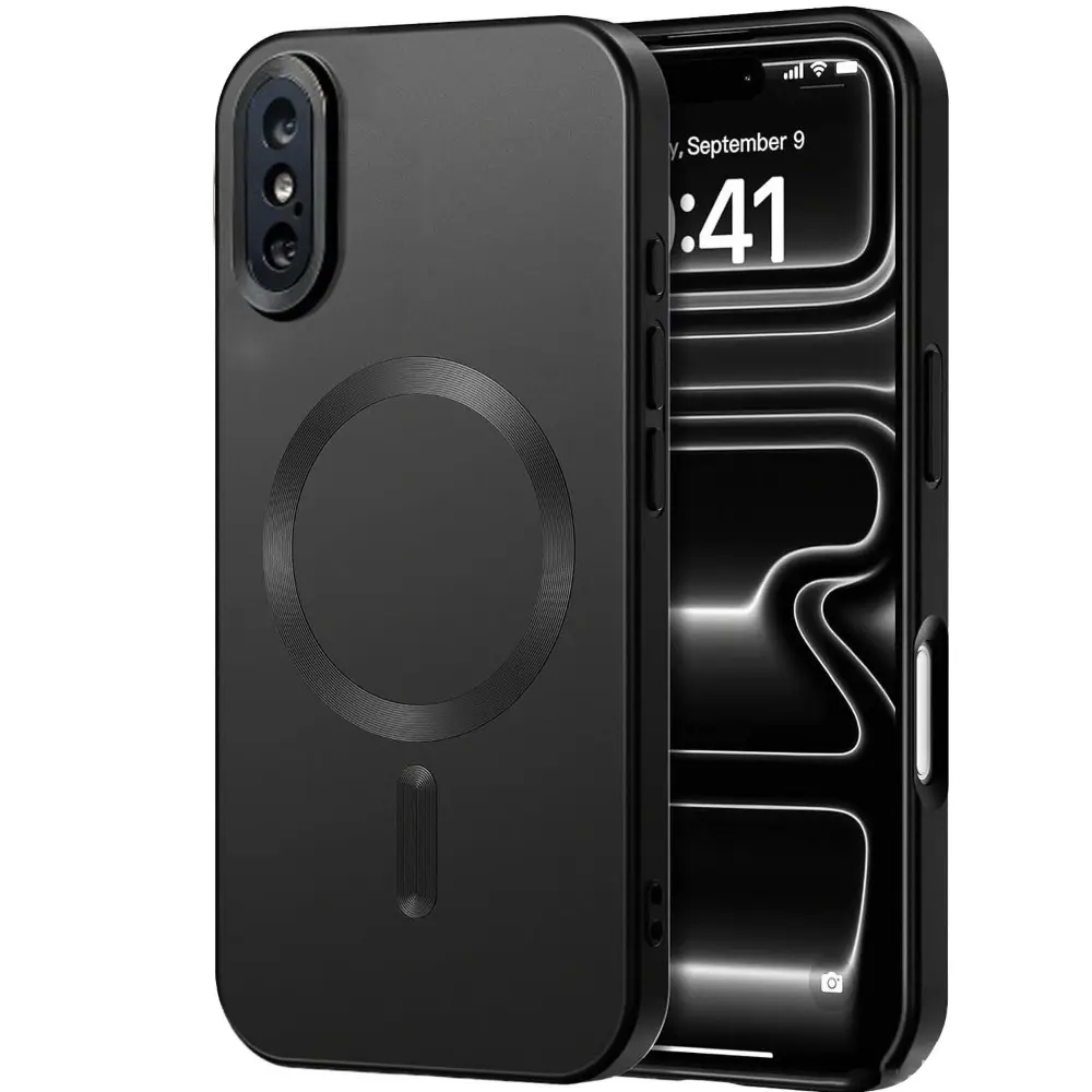 Magnetic for iPhone X XS XR XS MAX Case Full Camera Protection Cute Slim Shockproof Matte Metallic Phone Protective Case Protective Cellphone Casing