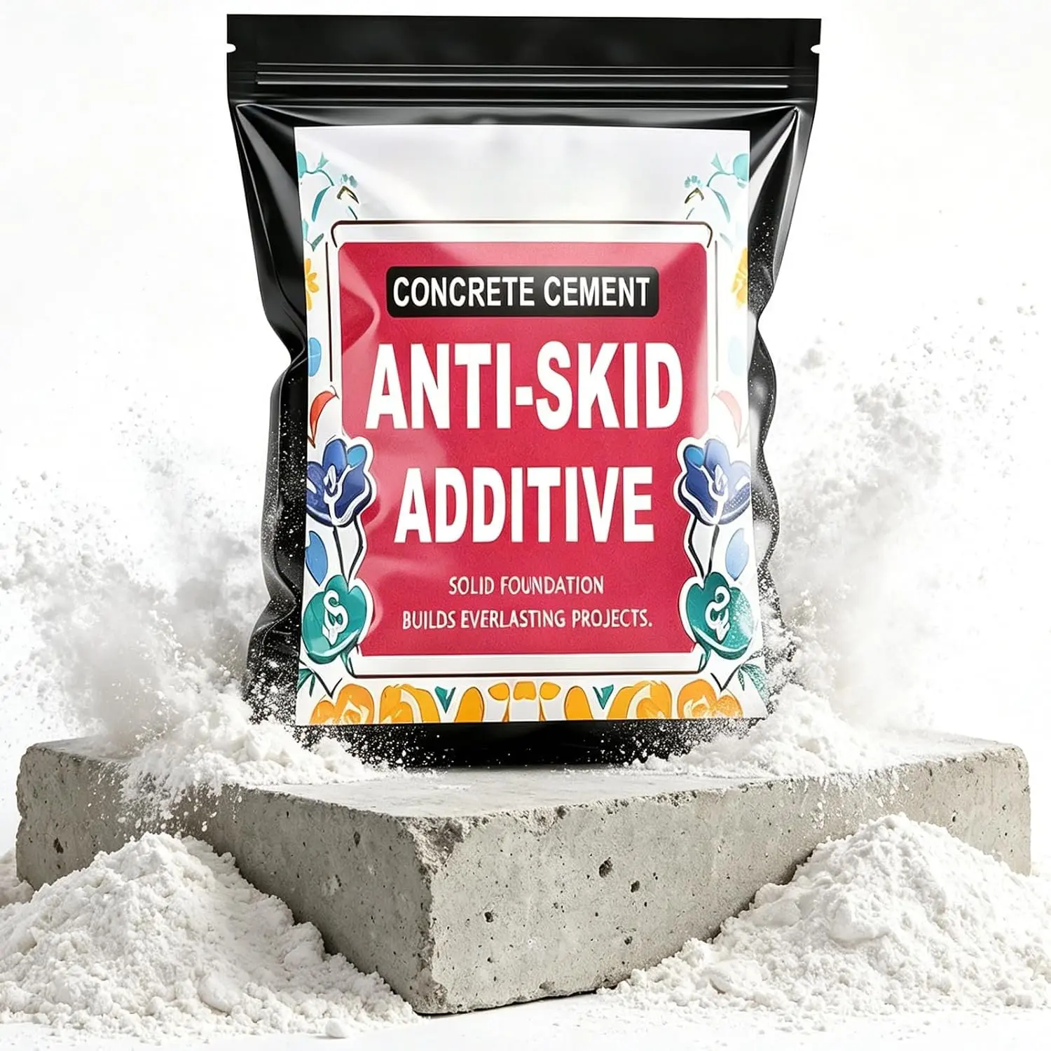 Concrete Anti-Skid Additive with  Oxide – 16 oz | Non-Slip Surface Coating | Durable Traction for Floors, Steps, and Driveways | Easy to Mix, Long-Lasting Grip (16 oz)