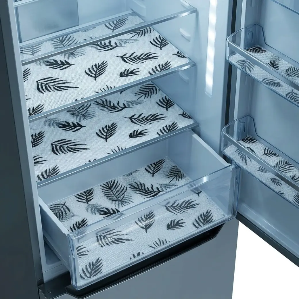 EVA Refrigerator Liner Mat, Waterproof Non-Slip Cuttable Shelf Mat for Fridge Drawers & Kitchen Cabinets, Cutting Surface Compatible Drawer Protector