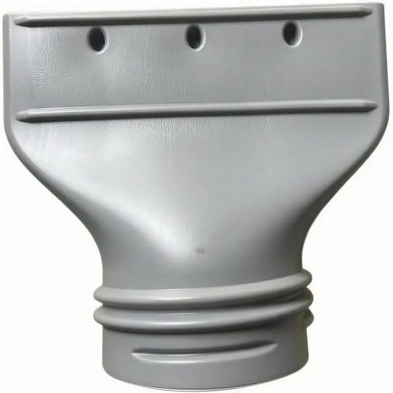 Flat-Mouth Exhaust Duct Connector Three Holes Air Conditioning Exhaust Vent Adapter Ribbed Rings Air Conditioning Duct Adapter