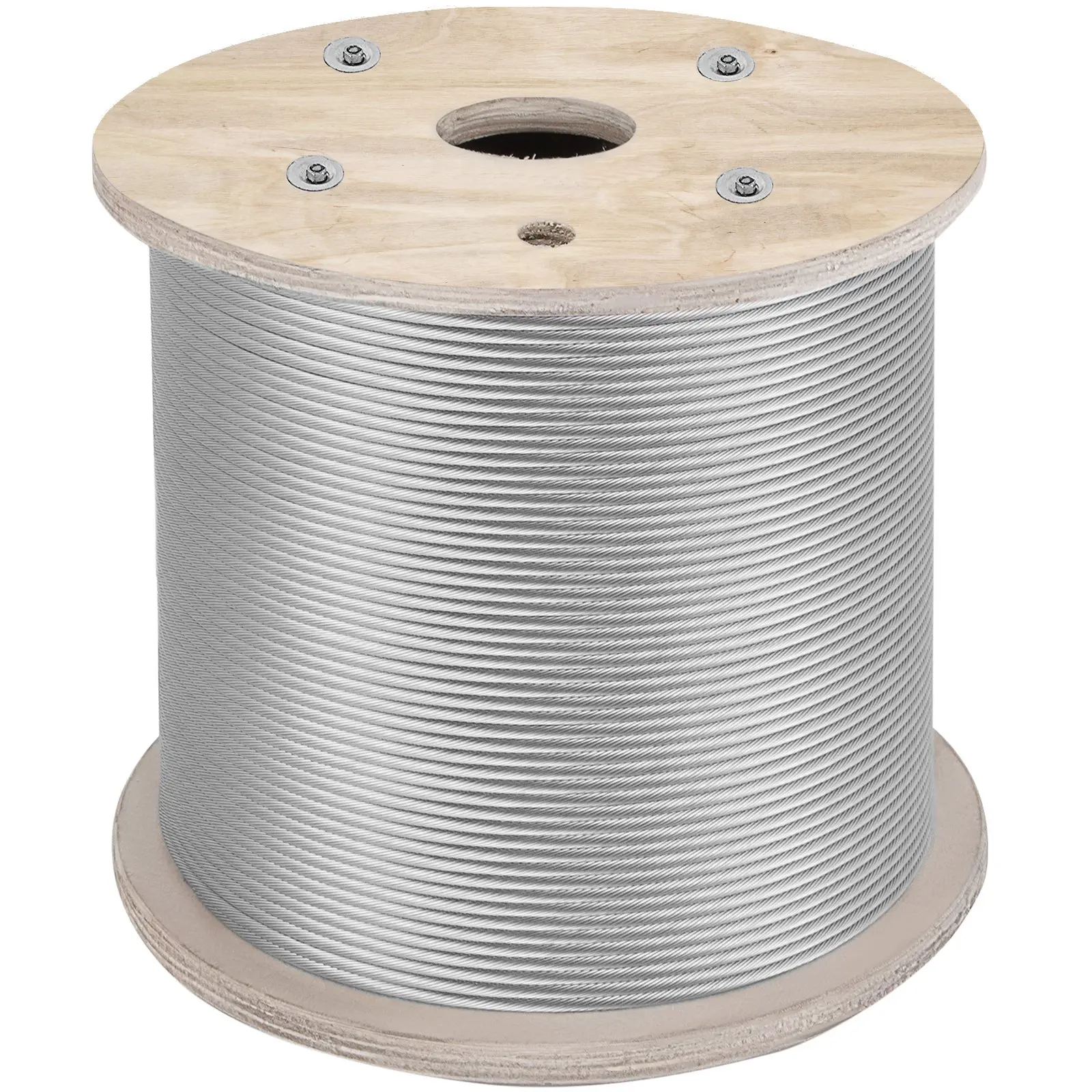 VEVOR T304 Stainless Steel Cable Railing Wire Rope, 1/4" Diameter, 200FT, 7x19 Tighter Core, Aircraft Deck Fence Railing System Kit, T304/T316