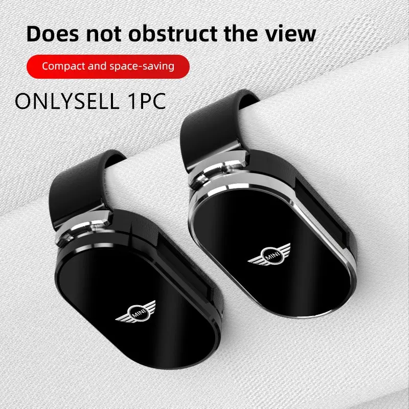 Car Sunglasses Holder Car Sun Visor Glasses Storage Clip Accessories For MINI JCW Cabrio Cooper Countryman Aceman Clubman Coupe Paceman Roadster F57 F55 F54 R61 R60 R59 R58 R57 R56 R55 R53 R52 R50
