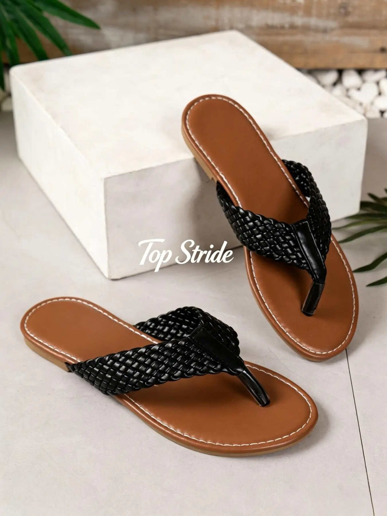 Women's Fashion Flat Braided Band Sandals, PU Leather, Woven Design, Summer Casual Beach Shoes, Breathable Lightweight, Daily Wear, Girl's Footwear, Bohemian Woven Sandals, Fashionable Sandals, Chic Summer Footwear