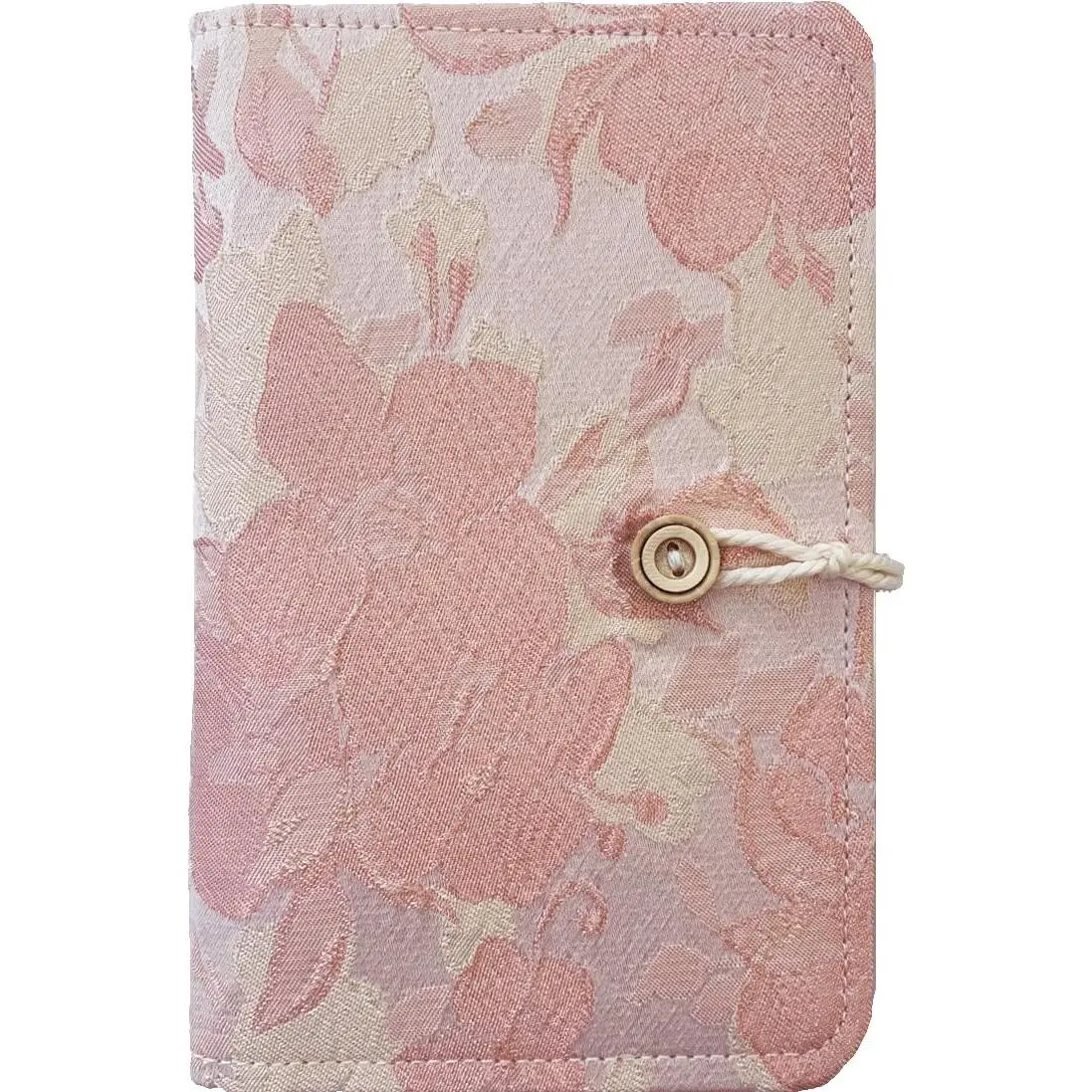 A6 Binder, Embroidered Journal, Refillable Journal, 6 Ring Binder, Small Notebook 5"x7", B6 Sketchbook, Travel Diary for Girl,  Peach Blossom, Budget Binder, Planner Binder