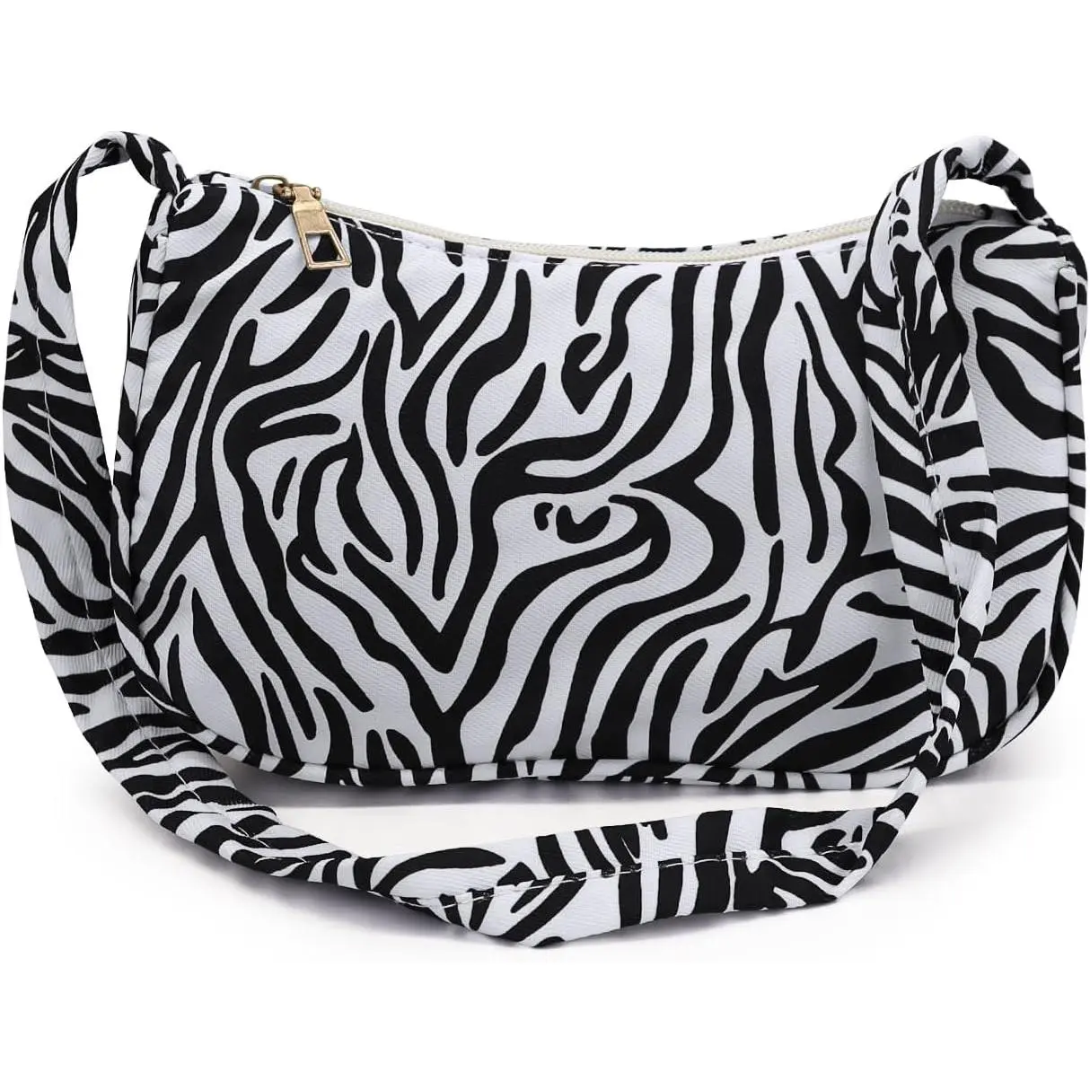 Bag for Women, Nylon Small Crescent Bag with Cow  or  Stripes, Women's  Handbags