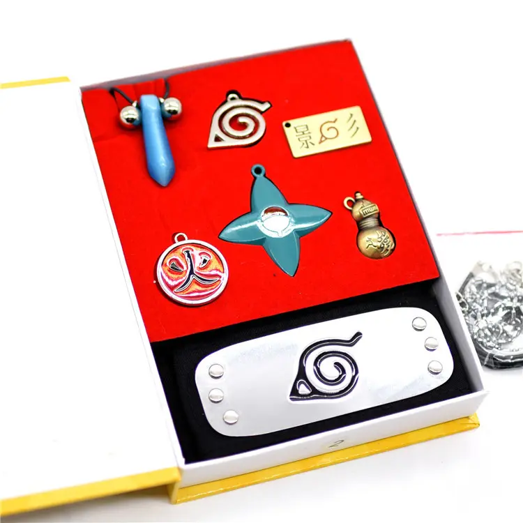 jet,tags,forte,beads,Naruto Complete Anime Gift Box Set, Konoha Leaf Village Metal Headband, 6 Pcs Enamel Pendant Necklaces Including Uchiha Symbol, Gaara Gourd, Fire Logo, Ninja Tooth Necklace, Naruto Shippuden Cosplay Accessories Collec,Multicolor,Bling