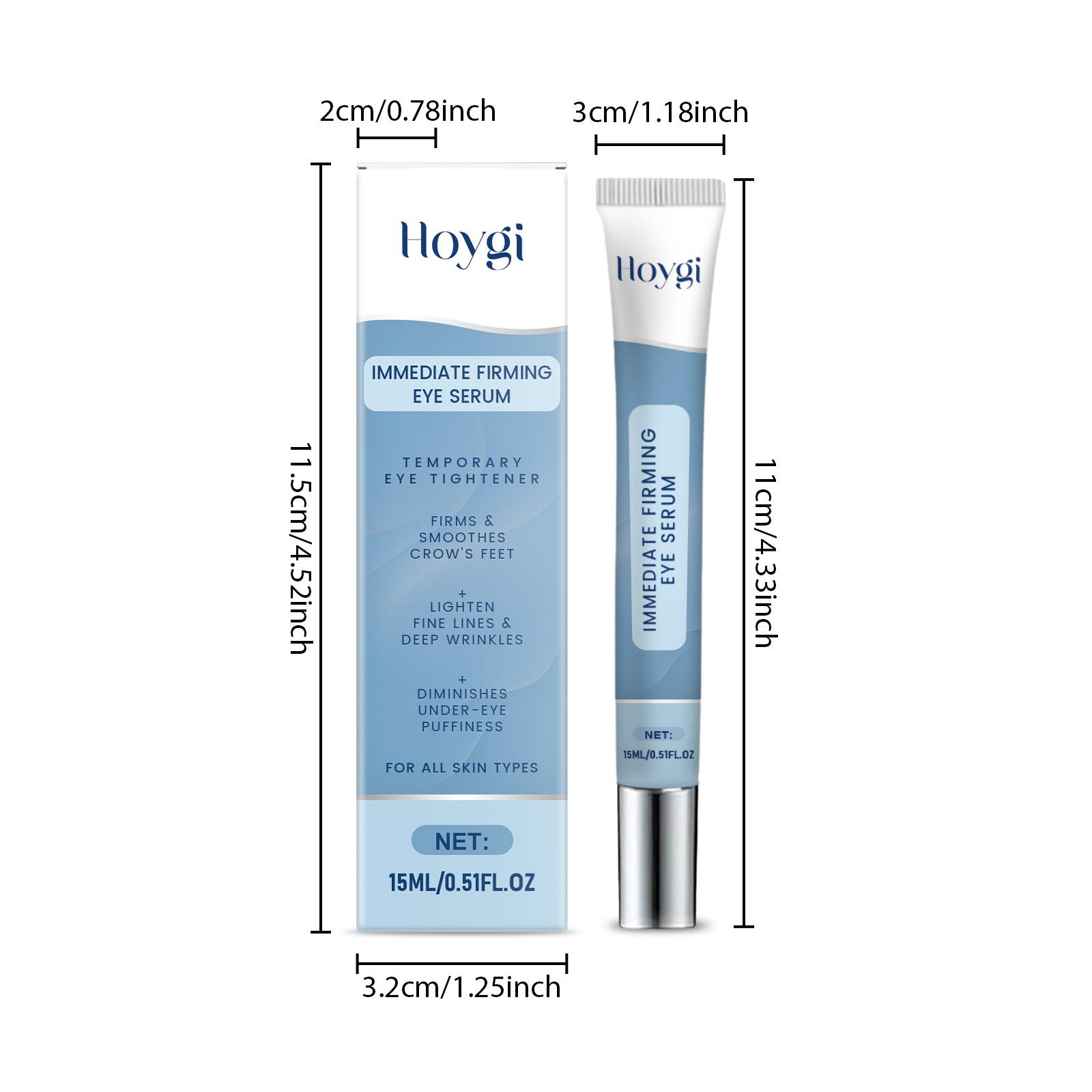 HOYGI Immediate Firming Eye Serum, Instant Eye Lift & Dark Circle Corrector with Acetyl Hexapeptide-8 + Collagen, Vitamin C Brightening, Panthenol + Vitamin E Deep Nourish, Lightweight Non-Greasy for All Skin, Daily Anti-Aging Care serum ginseng