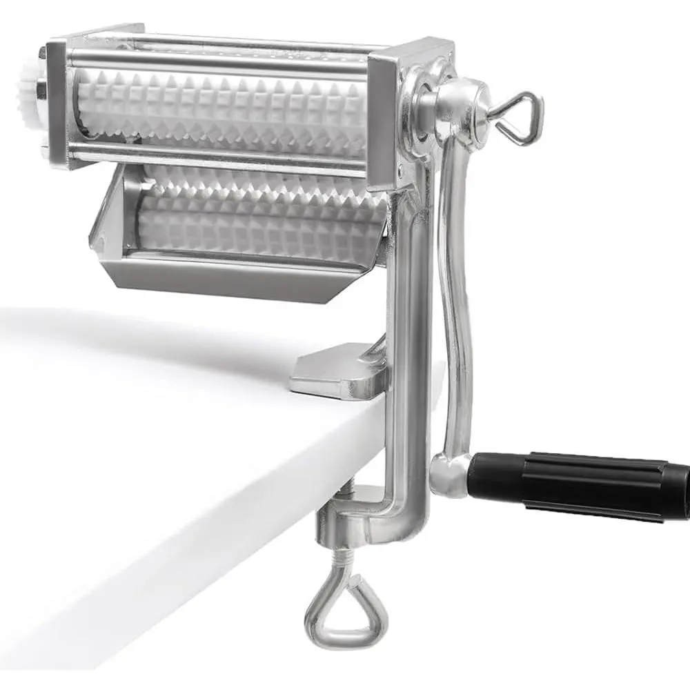 Stainless Steel Durable Corrosion-Resistant Clamp-On Manual Meat Tenderiser Machine for Home Cooks - 1.8kg/3.97lbs, 18*35cm/7.1*13.8in Quick-Rolling Flatten Tool for Barbecue Pork, Beef, Chicken Steak Kitchen Home Supply Utensil,home decor