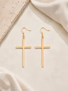 2 Pcs Cross Earrings Set Gold Silver Minimalist Dangle Cross Earrings Lightweight Alloy Unisex Jewelry Faith Inspired Religious Jewelry Gift for Her & Him Birthday Anniversary Holiday Daily Wear Cross Jewelry Gift Set Unisex Faith Cross Earrings US Luxury