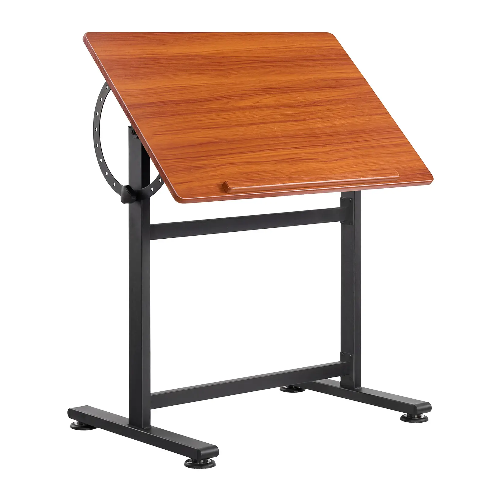 Adjustable Steel-Wood Drafting Table, 0°-90° Tilting Art Desk with Anti-Slip Lip, Large Workspace