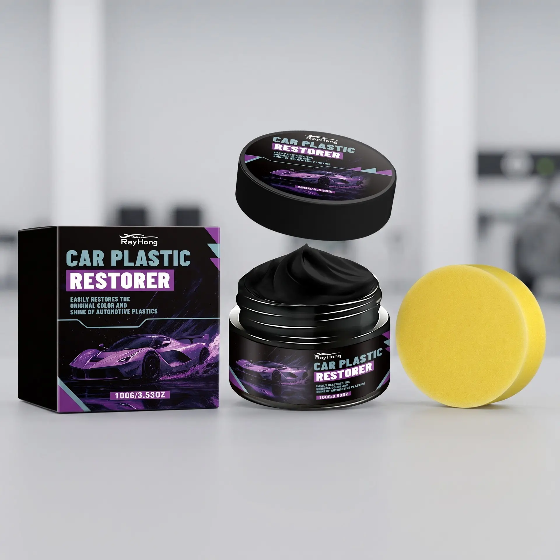 Rayhong Car Plastic Renovator, Interior Dashboard Polish, Cleaning and Polishing Agent, Brightening Automotive Care Product, Car Detailing Chemicals