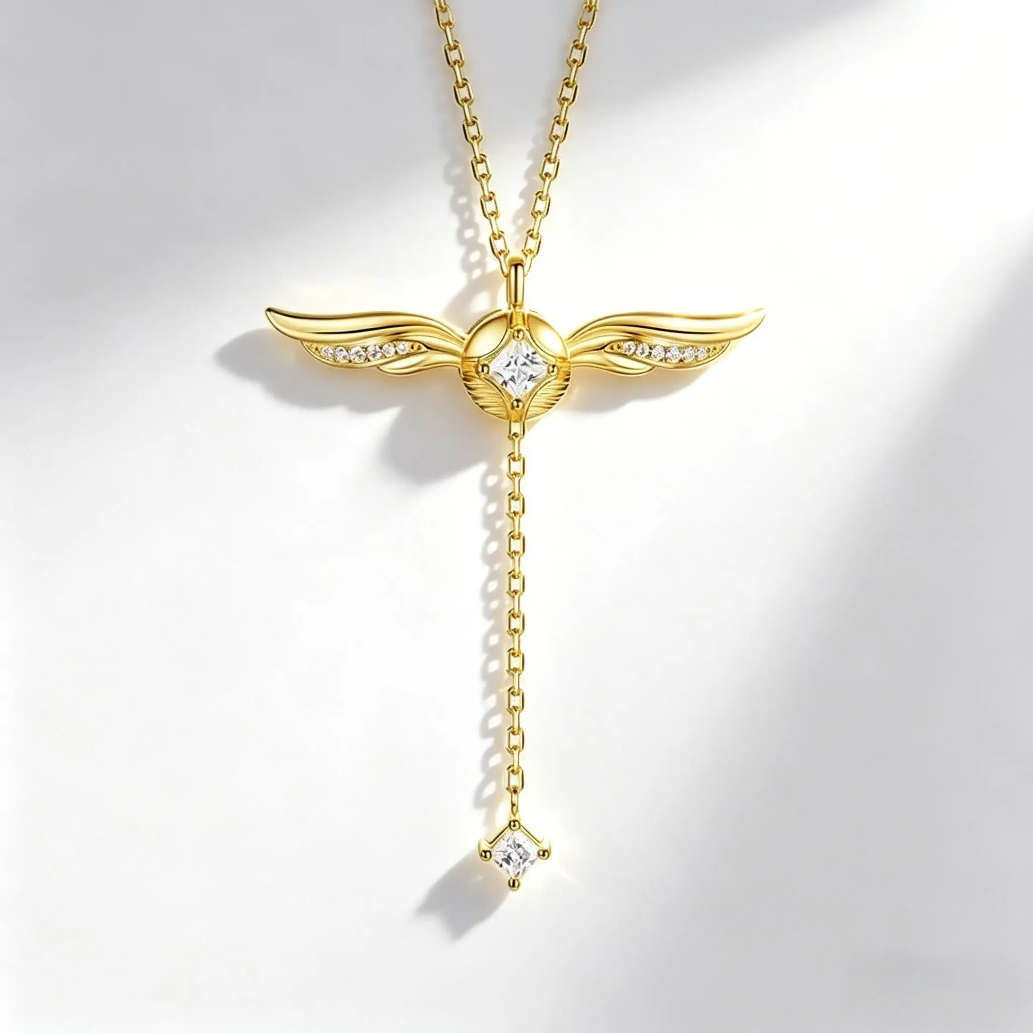 Women's Golden Snitch Flying Ball Choker - Alloy Pendant Necklace with Movable Wings, Modern Love Symbol Female Jewelry, Ideal Valentine's Day Couples Wear Gift, Alloy Pendant Jewelry, Ideal Valentine's Day Gift