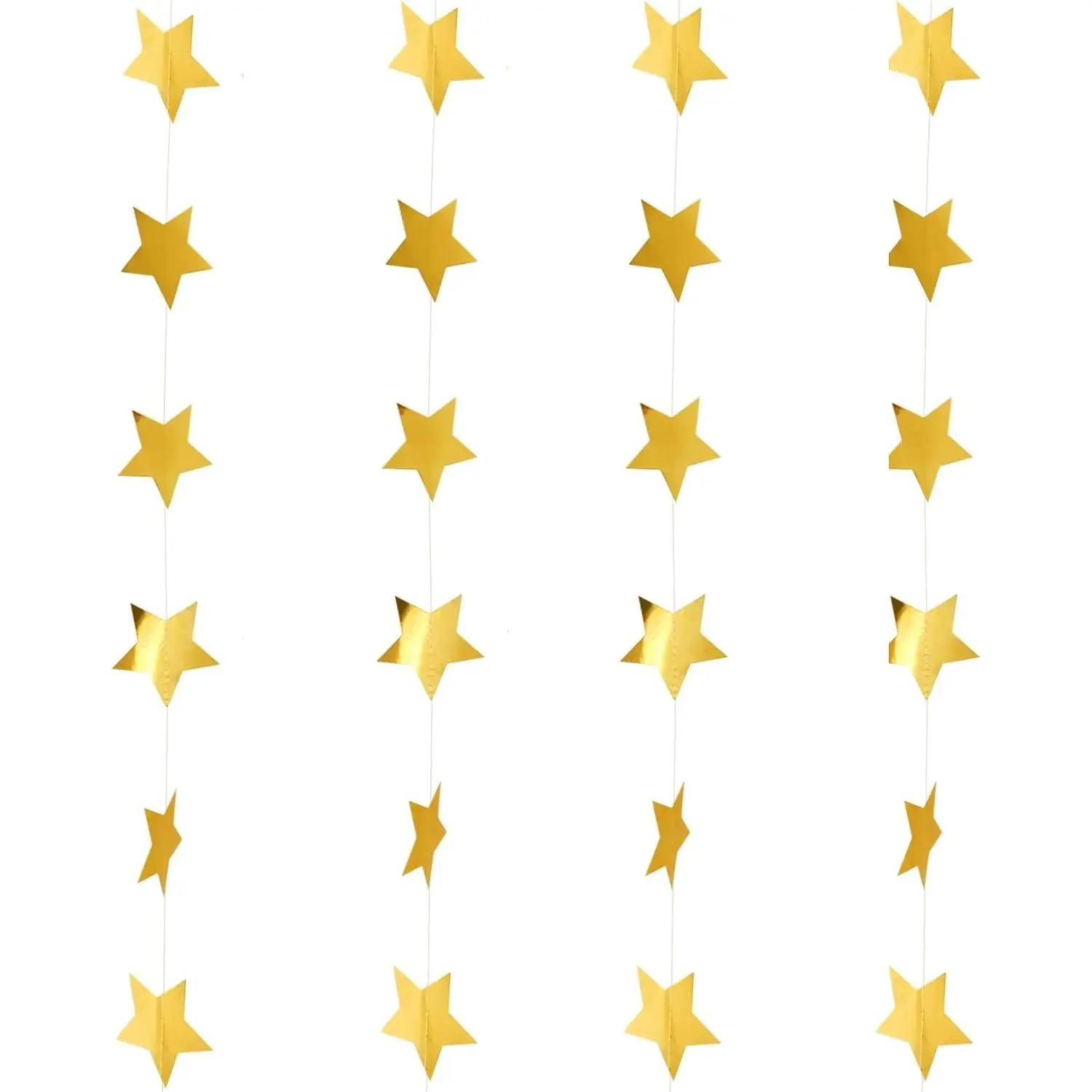 Graduation Decorations, 2 Pcs Star Garlands, Glitter Star Garlands Banner Decor, Christmas Garlands, for Happy Birthday Decorations, Wedding, Party Decor (2)
