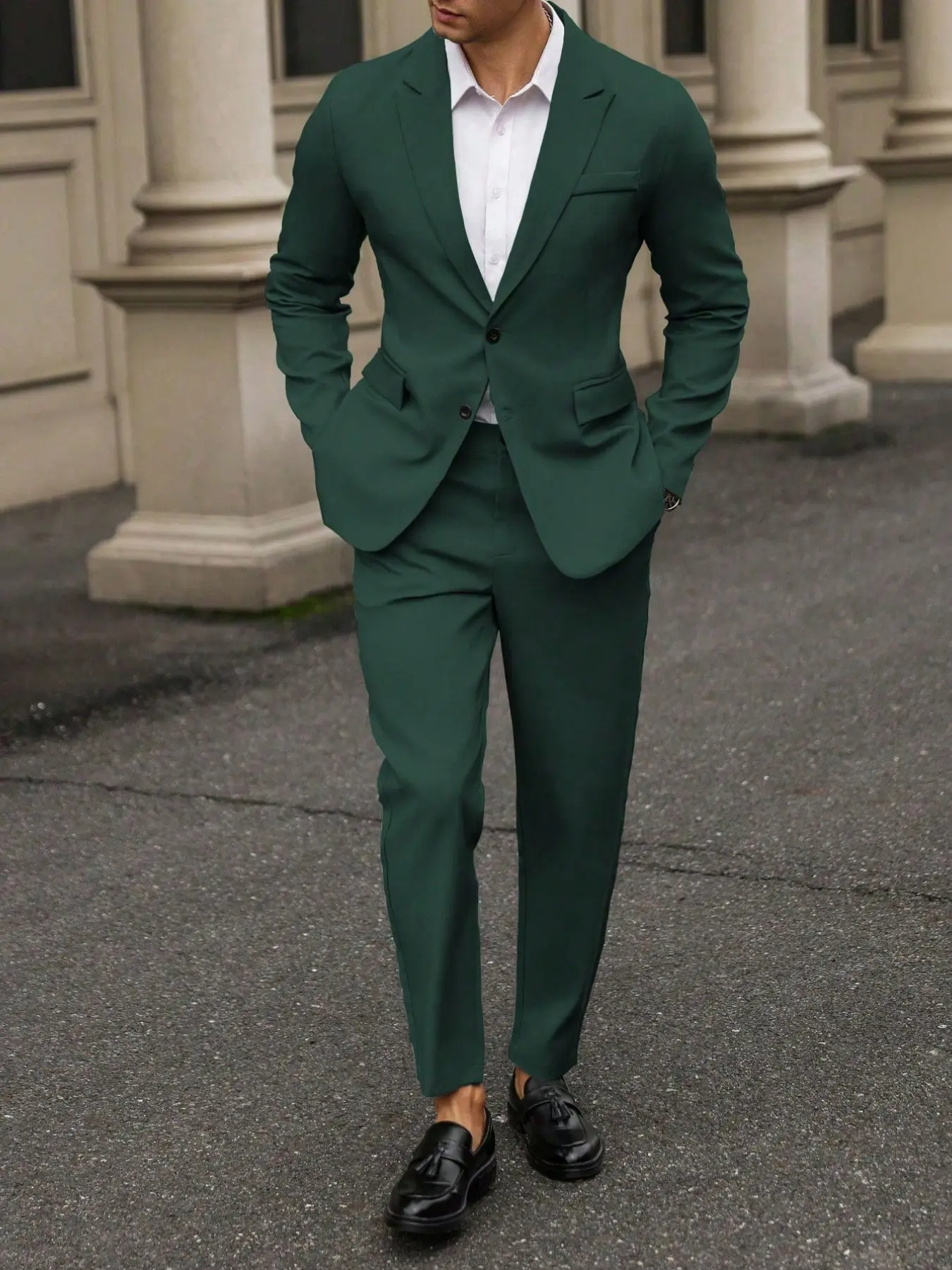 Men's Formal Suit Pants Set, Washable Single Pant, Dual Button, Waist Adjustability, All Season, Wedding Suits, Wedding, Funeral, Ceremony, Business Attire Clothes