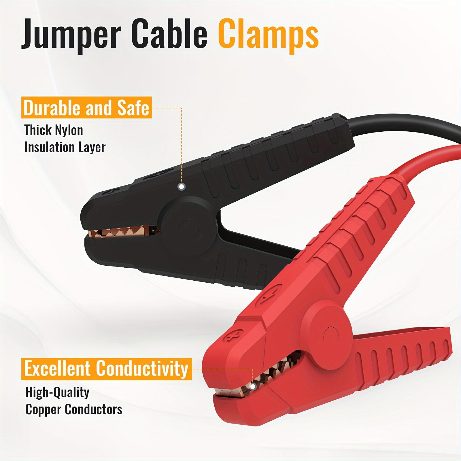 Car Starter Jumper Cables with Adapter for 18V/20V DCB Battery - 8AWG, 5.9ft Jump Starter Booster Pack (Battery Not Included)