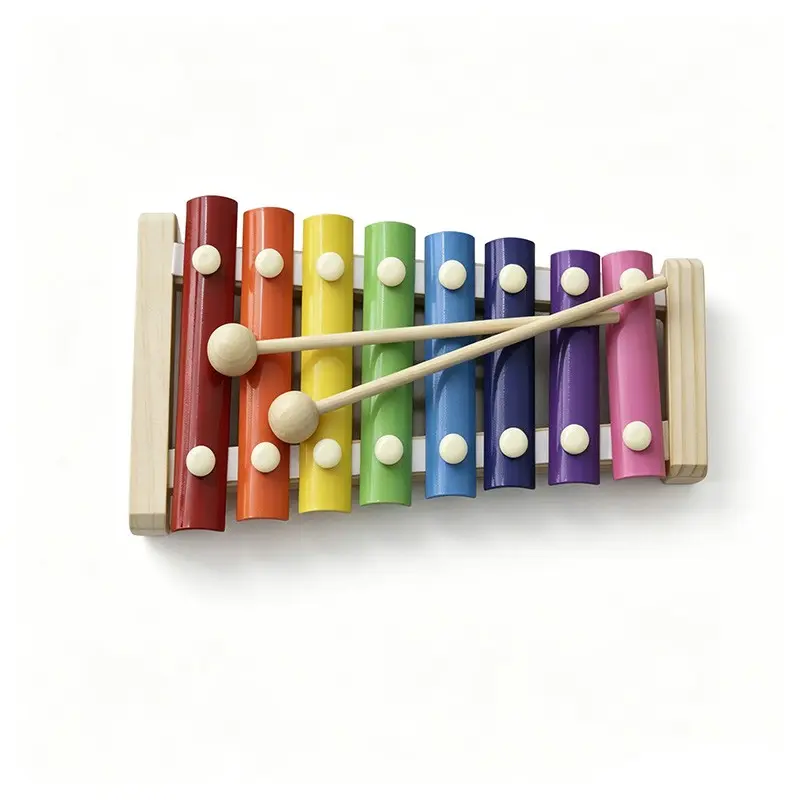 8-Note Wooden Xylophone, 2counts Hand-Crafted Musical Instrument, Compact Size, Perfect for Kids & Adults, Ideal Gift for Music Lovers, Durable & Easy to Play