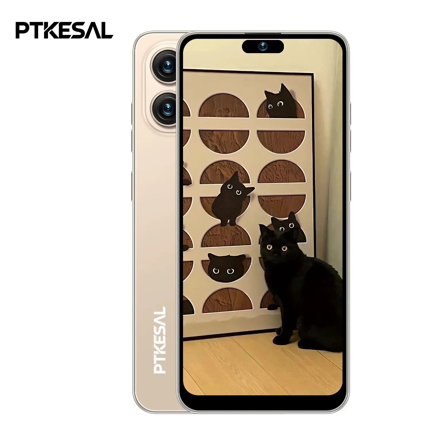 PTKESAL-17 Pro Max Smartphone Digital Smart Phone 6GB+64GB MTK6762 8-Core Android 12 6.93" Screen 5000mAh 1600+2000MP Camera Real Fingerprint Unlock Cellphone