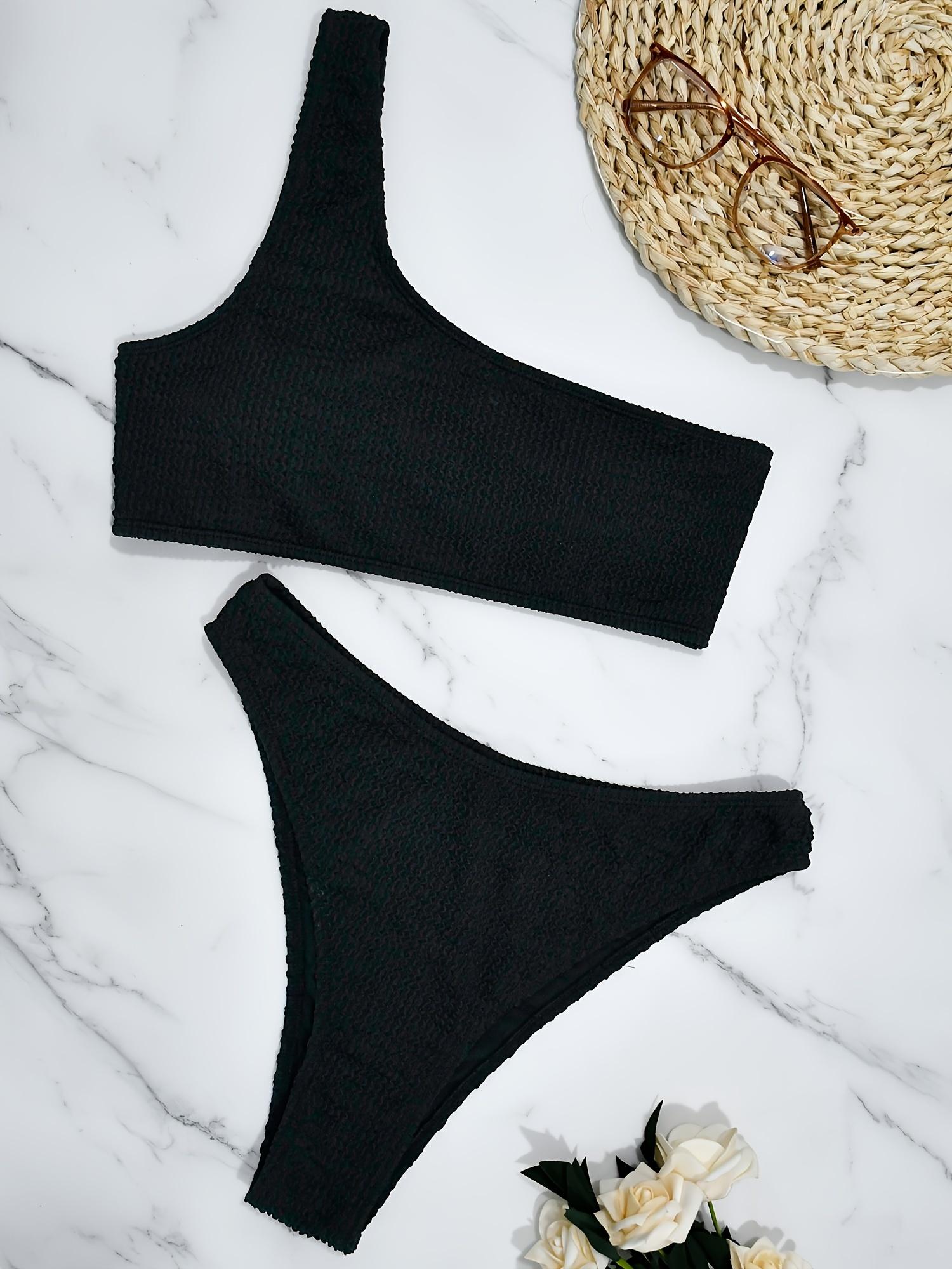 New Fashion Sexy Bikini Hot Spring Swimsuit Women's European and American Beach Two-Piece Swimsuit in Black