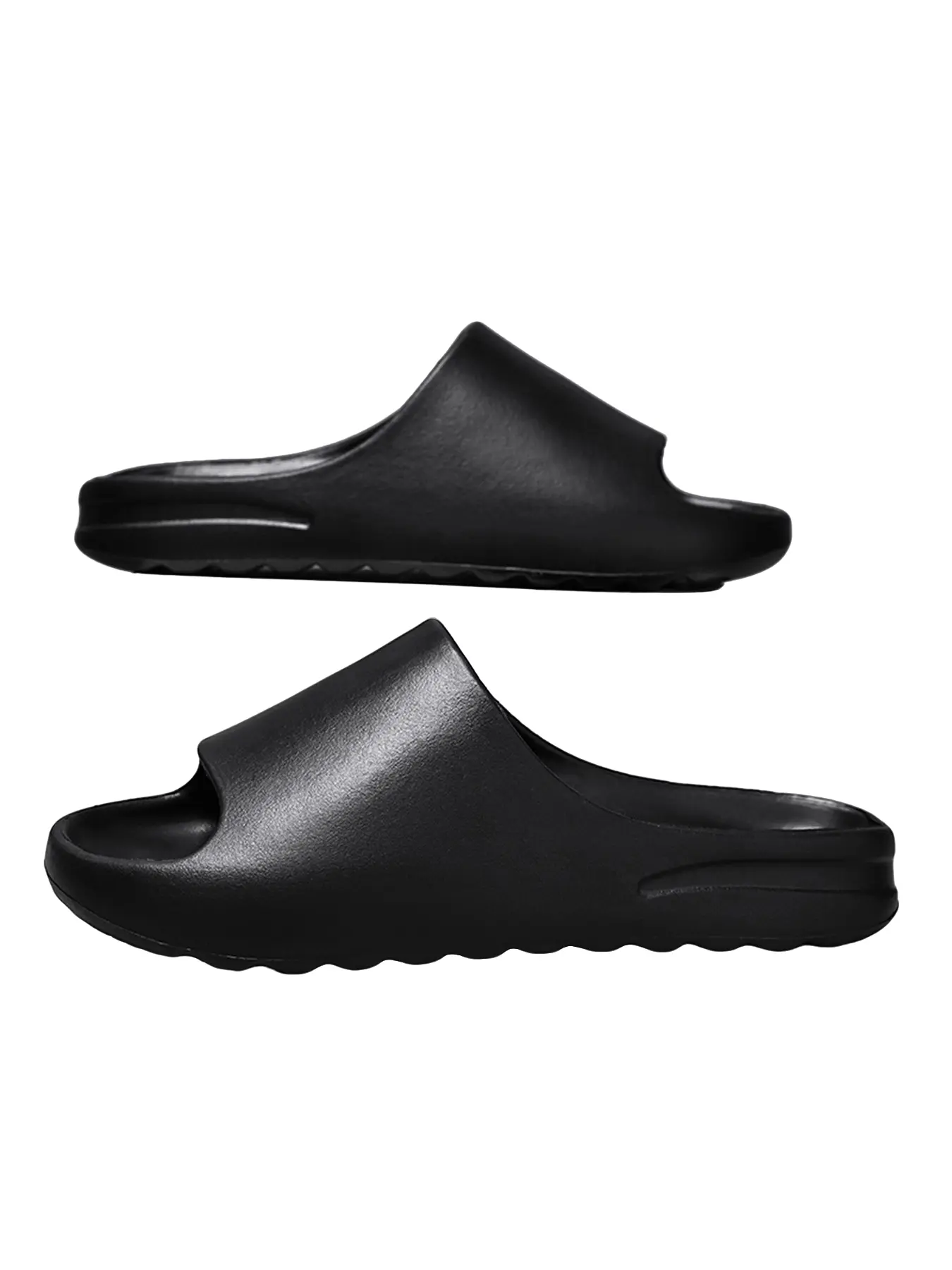 Women's Thick Sole Slip-On Sandals, Multi-Functional Outdoor Wear, Height-Increasing Soft Comfort Eva Coconut Solid Color Slippers