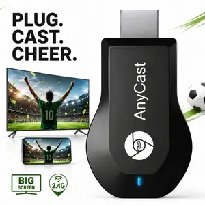HDMI Wireless Mirroring Device 2.4G WiFi Miracast Display Adapter Screen Cast Dongle Transfer Video Photo Wirelessly to TV Projector for Home and Business Use