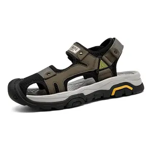 BDHJYDB Outdoor Casual Beach Sandals Summer Men'S Versatile Soft-Soled Casual Slippers Breathable Flat Easy Lightweight Trendy Men'S Shoes