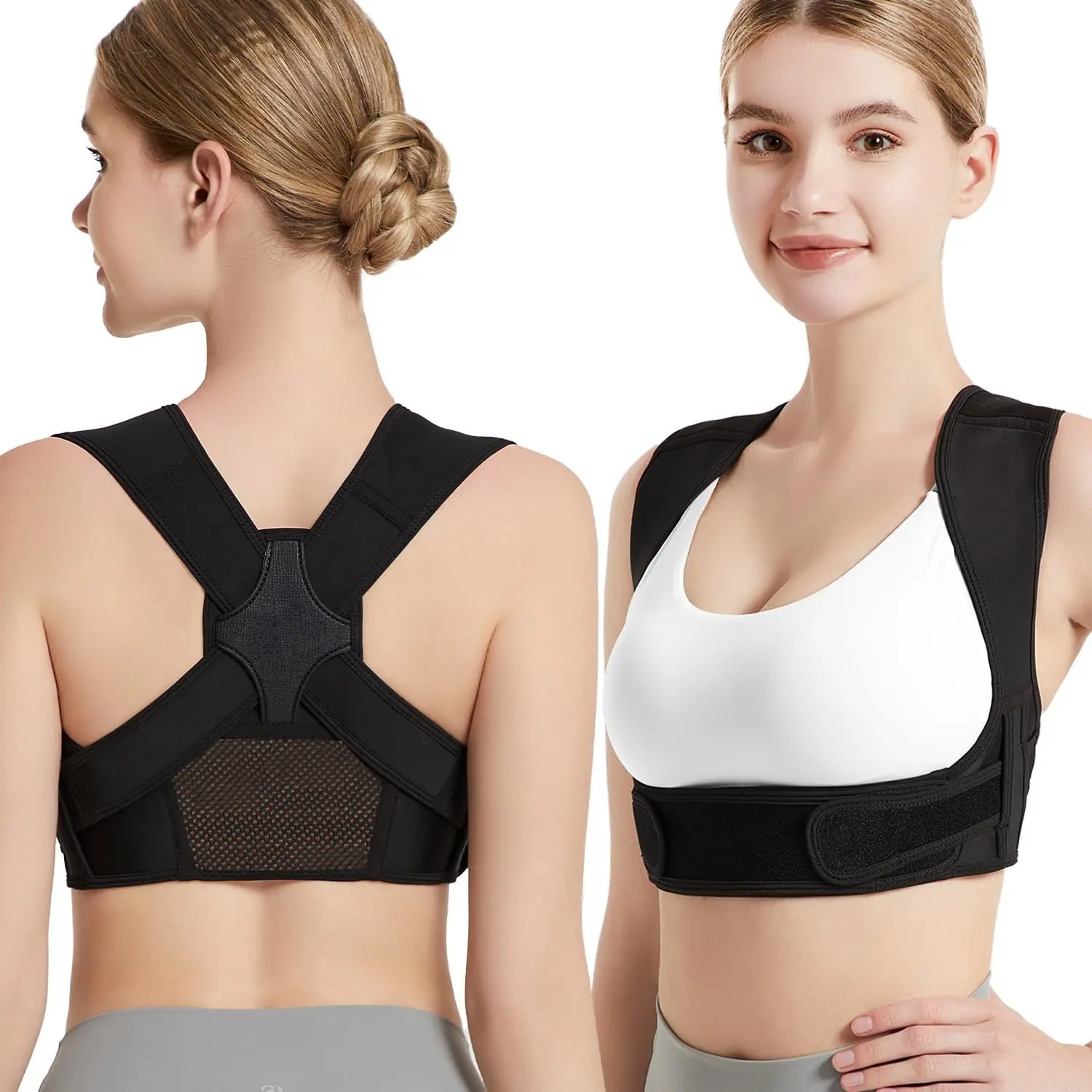 Posture Trainer for Back Support, Adjustable Shoulder Posture Brace for Men and Women, Comfortable and Effective Posture Correction Device