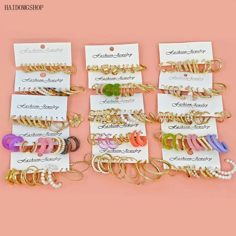 Women's Fashion Hoop Earrings Set, 30 Pcs Multipack Mixed‑Size Hoop Earring Pack, Trendy Aesthetic Stackable Jewelry, Lightweight Stylish Accessories, Versatile for Daily Wear, Party & Dating, Ideal Birthday Holiday Gift for Girls & Women