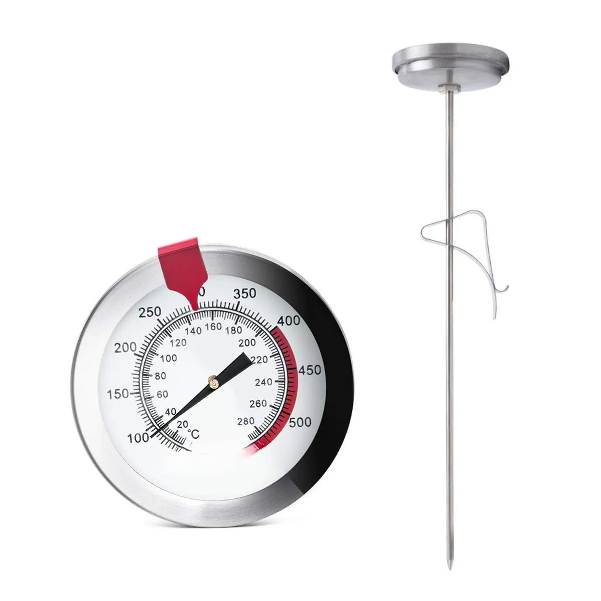 Oven Thermometer  3" with Easy-Read Dial | 150-600F Pro Accurate Temp Gauge for Kitchen, Baking, Grill & Meat | Hang or Stand for Gas/Electric Ovens